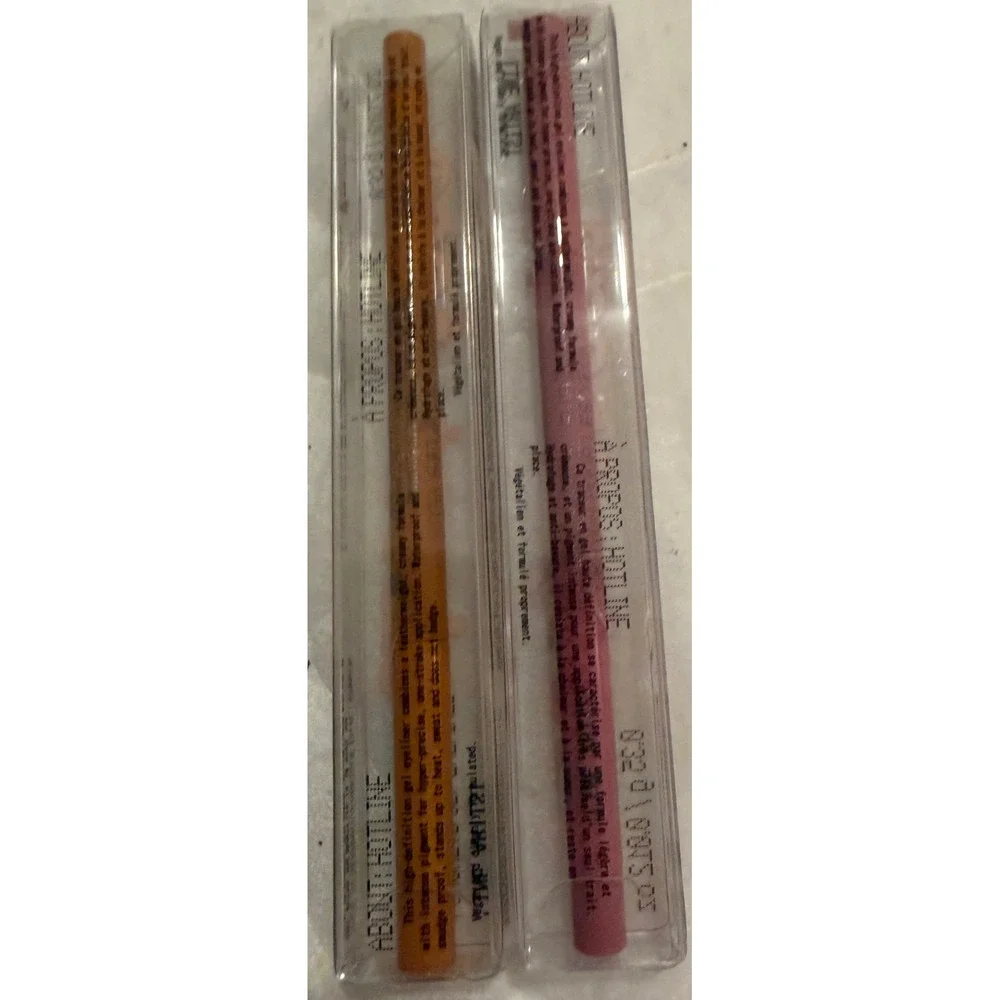 About-Face Line Artist Longwear Gel Eyeliner Set Pink Orange Waterproof 2 Pack